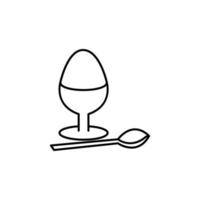 egg for breakfast vector icon illustration