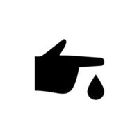 Hand, fingers, gesture, drop vector icon illustration