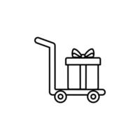 Send gift vector icon illustration