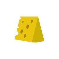piece of cheese colored vector icon illustration