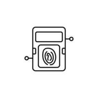 Smart fingerprint vector icon illustration