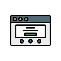 Browser, web site, interface vector icon illustration