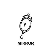 hand mirror vector icon illustration
