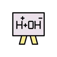 Chemistry element, blackboard vector icon illustration