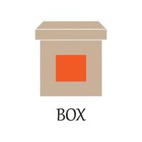 colored box vector icon illustration