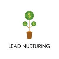 colored lead nurturing vector icon illustration