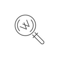 key, search, seo vector icon illustration