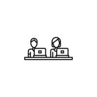 Workplace, work vector icon illustration