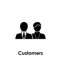 businessmen, customers vector icon illustration