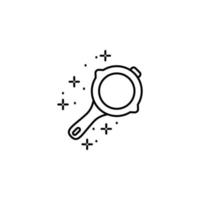 Frying pan tool vector icon illustration