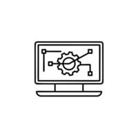 computer automation vector icon illustration