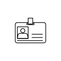 Id card vector icon illustration