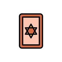 Tarot card vector icon illustration