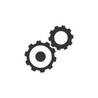 gear, settings, business vector icon illustration