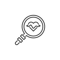 Medical technology, heart beat vector icon illustration