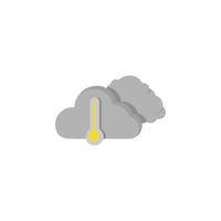 Cloud swarm thermometer vector icon illustration