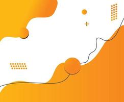 Design with liquid shape. Colorful orange template banner with gradient color. vector