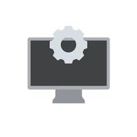 computer settings colored vector icon illustration