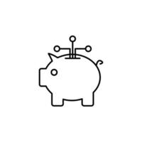 scheme and money pig vector icon illustration