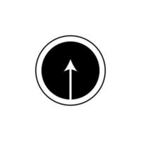 arrow pointing up in a circle vector icon illustration