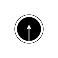 arrow pointing up in a circle vector icon illustration