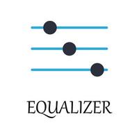 colored equalizer vector icon illustration