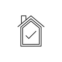 house, check, insurance vector icon illustration