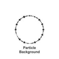 partícula redondo fondo, mano dibujado en redondo vector icono ilustración