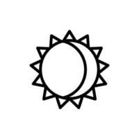 Moon sun vector icon illustration
