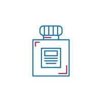 3D printing, ink bottle vector icon illustration