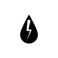 electricity in a drop vector icon illustration