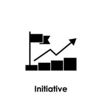 chart, initiative vector icon illustration