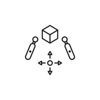 Augmented reality, vr control gamepad vector icon illustration