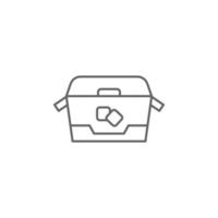 Portable fridge vector icon illustration