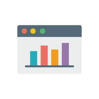 Browser, web site, chart vector icon illustration