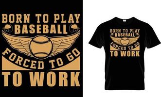 Baseball typography T-Shirt design vector