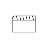 Clapperboard sign vector icon illustration