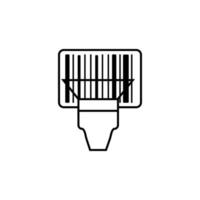 Barcode scanner vector icon illustration