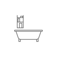 Bathroom, furniture vector icon illustration