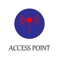 colored access point vector icon illustration