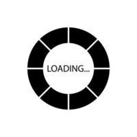 loading in pie vector icon illustration