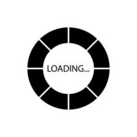 loading in pie vector icon illustration