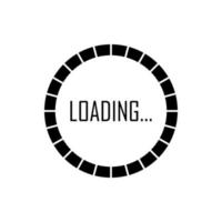 loading in round vector icon illustration