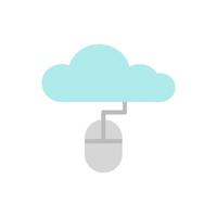 Cloud, mouse vector icon illustration