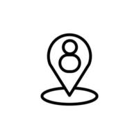 man in pin vector icon illustration