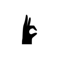 Hand, fingers, gesture, ok vector icon illustration