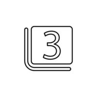 Three sign vector icon illustration