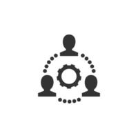 setting, business, team vector icon illustration
