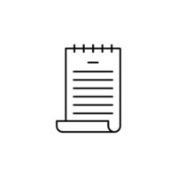 note, notepad, writing vector icon illustration