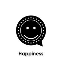 smile, happy, bubble, happiness vector icon illustration